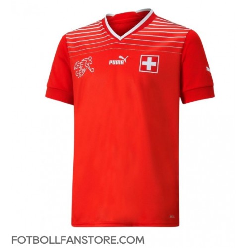 Schweiz Breel Embolo #7 Hemma matchtröja VM 2022 Kortärmad Billigt